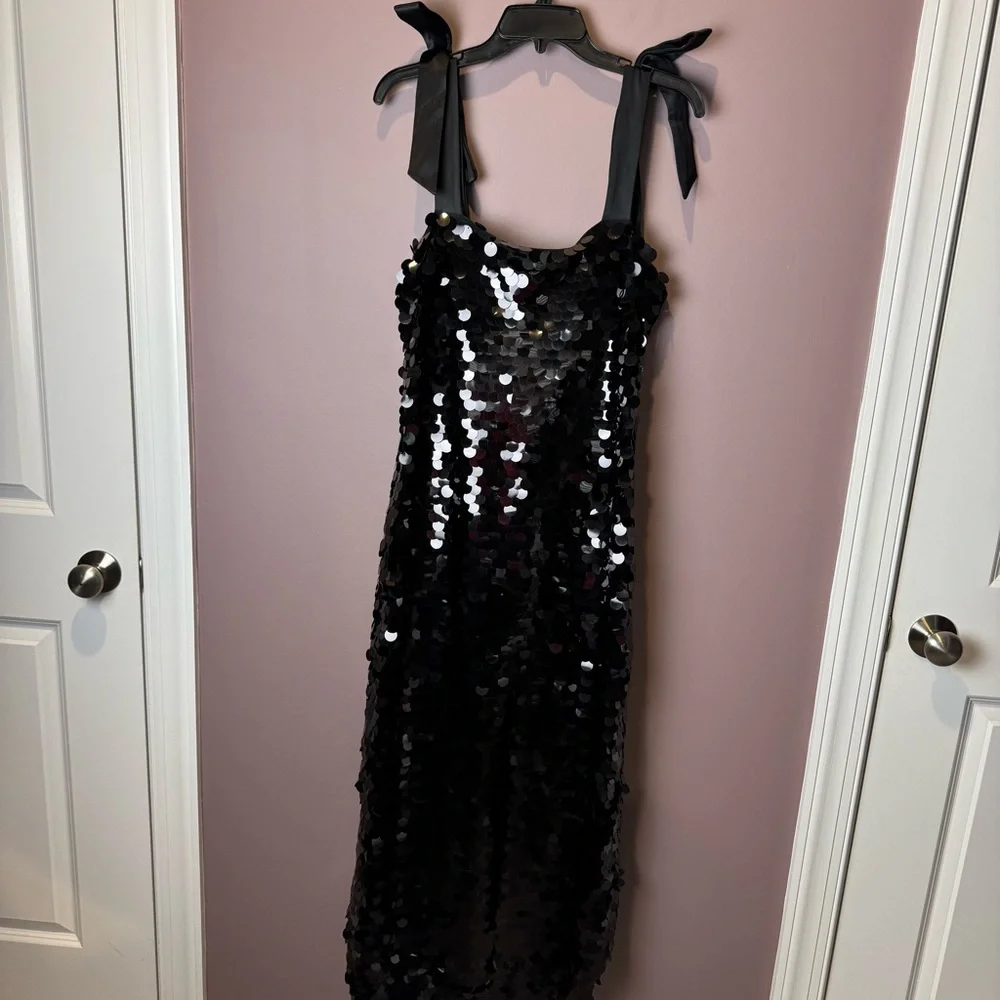 NWT Tuckernuck Jet Black Sequin Roxy Dress - Picture 2 of 9
